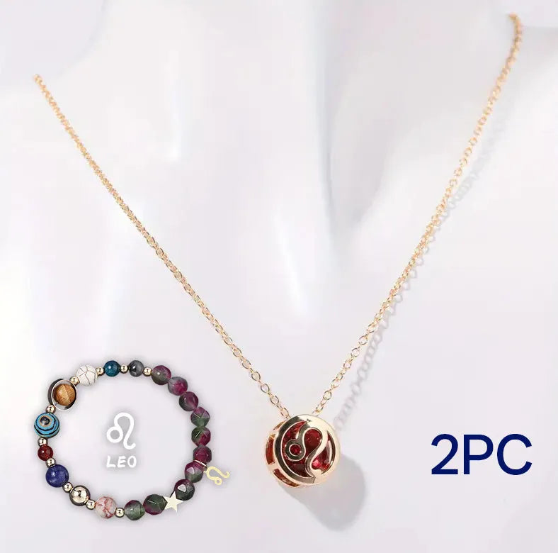 Natural stone beaded necklace and bracelet set showing coordinated jewellery pieces