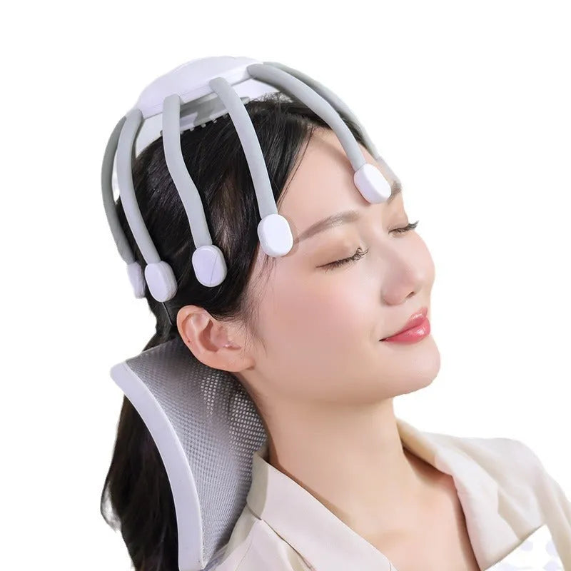 USB-powered electric head massager with multiple claw design for scalp vibration massage