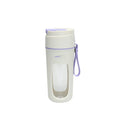 Portable USB blender juicer cup in grass green with borosilicate glass liner and USB cable