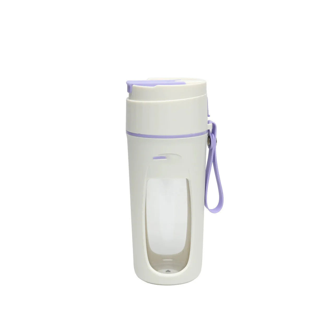 Portable USB blender juicer cup in grass green with borosilicate glass liner and USB cable