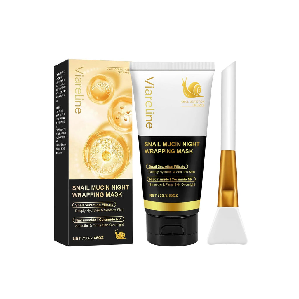 Turmeric sleep mask set showing 120g jar and application brush in compact packaging
