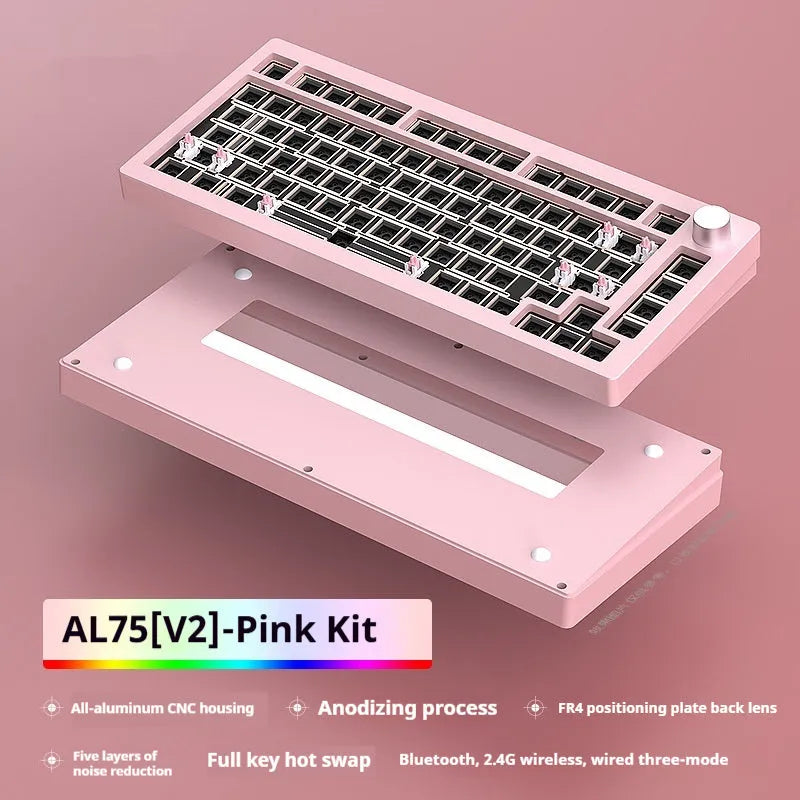 Heiji Snake mechanical keyboard kit aluminium 68-key three-mode wired Bluetooth 2.4G black