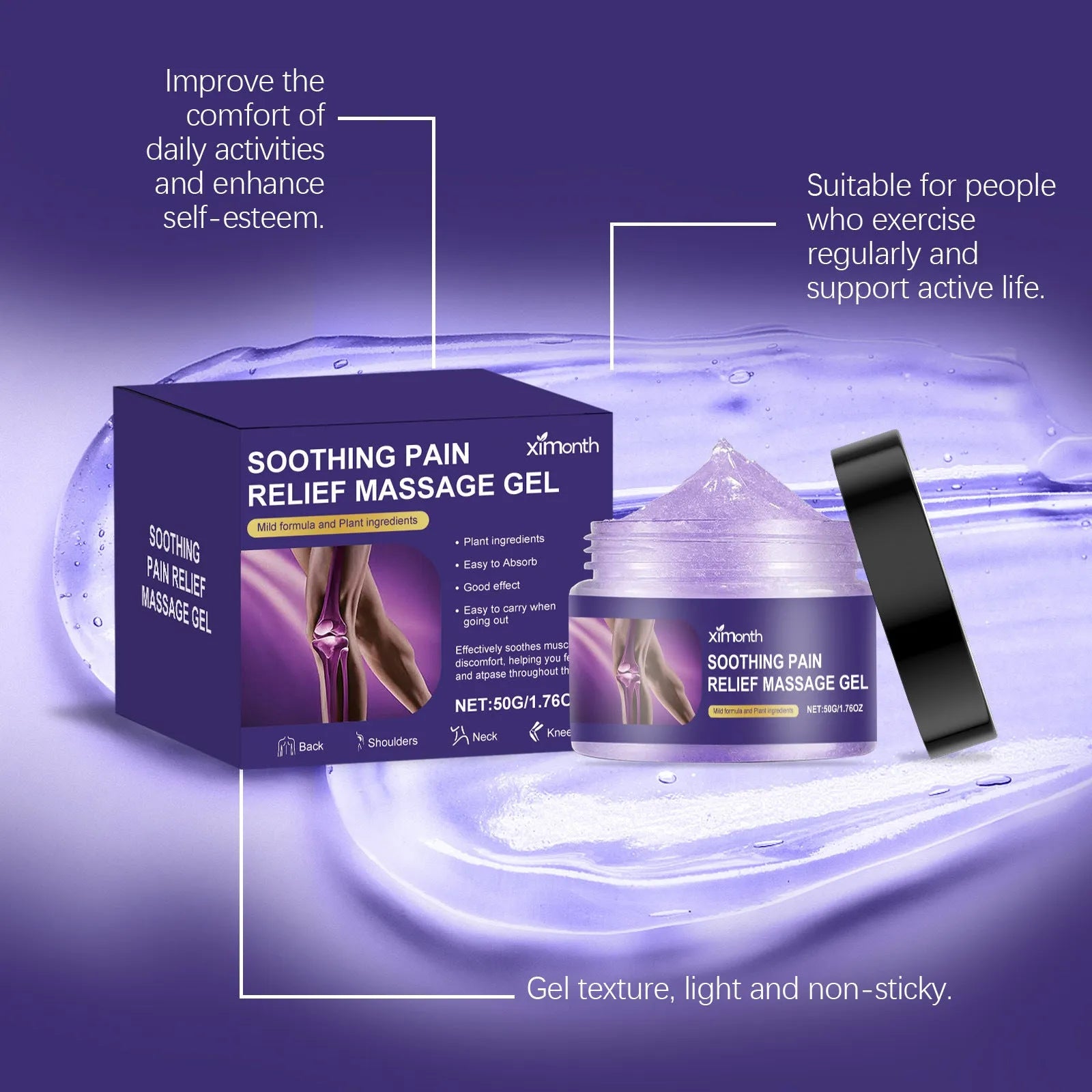 50g tube of body joint care gel for temporary joint discomfort relief