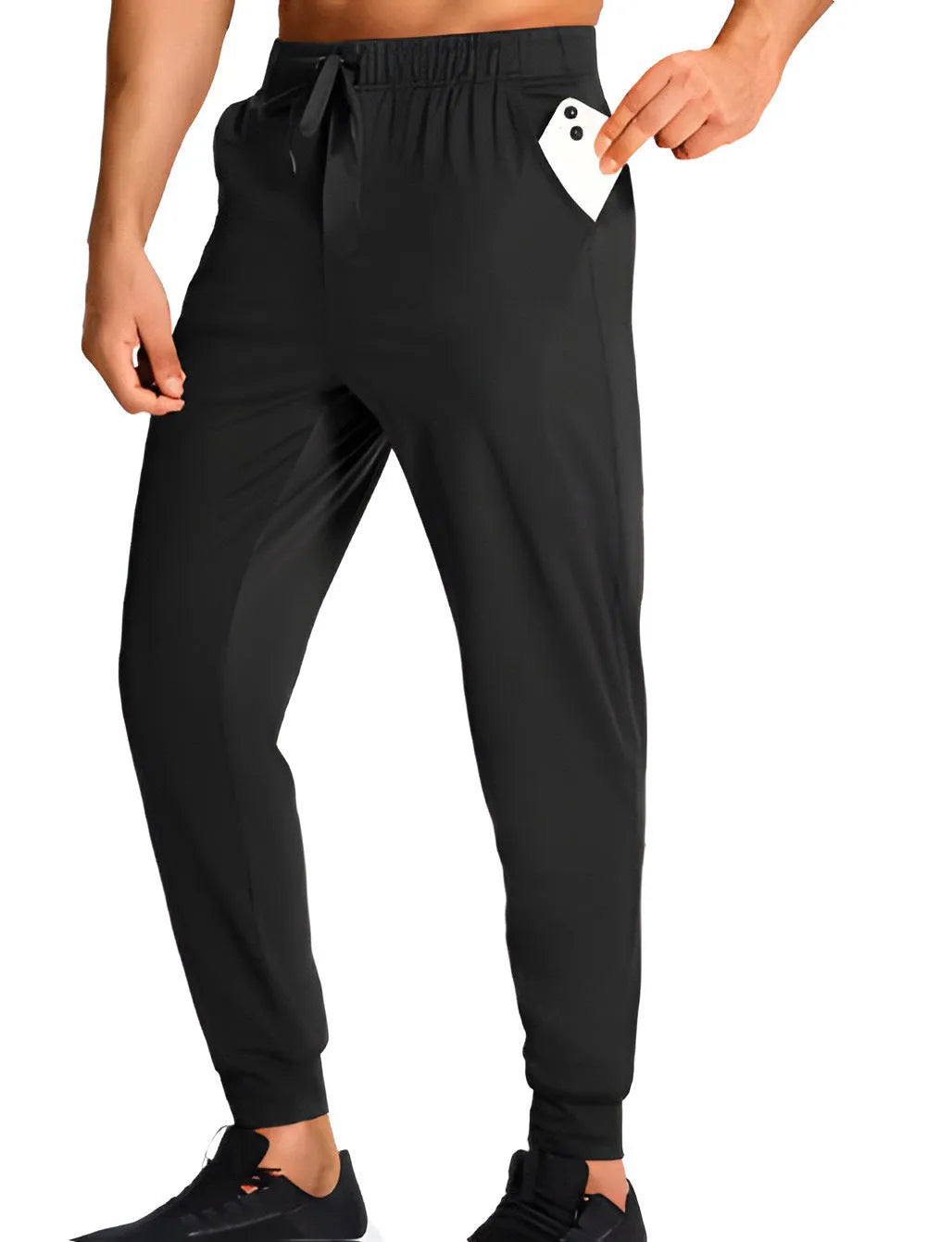 Men's loose casual trousers in polyester fabric available in multiple colours and sizes