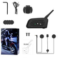All Five V6 Pro motorcycle helmet Bluetooth intercom with mounting clip and headphones