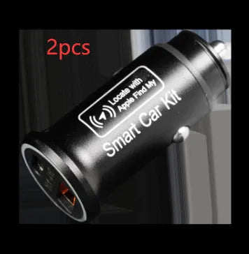 Black GPS car locator tracker device for vehicle security with charging port connection
