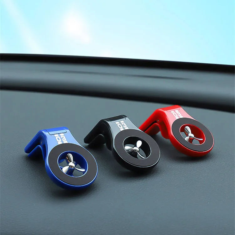 Black perfume universal air vent paddle rotation magnetic stand car phone holder with fragrant slice