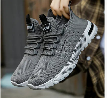 Men's mesh casual shoes in six solid colours including Army Green, Black, Dark Gray, Khaki, Light Gray and White