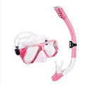 Anti-fog diving goggles with PC frame and silicone mouthpiece in four colour options