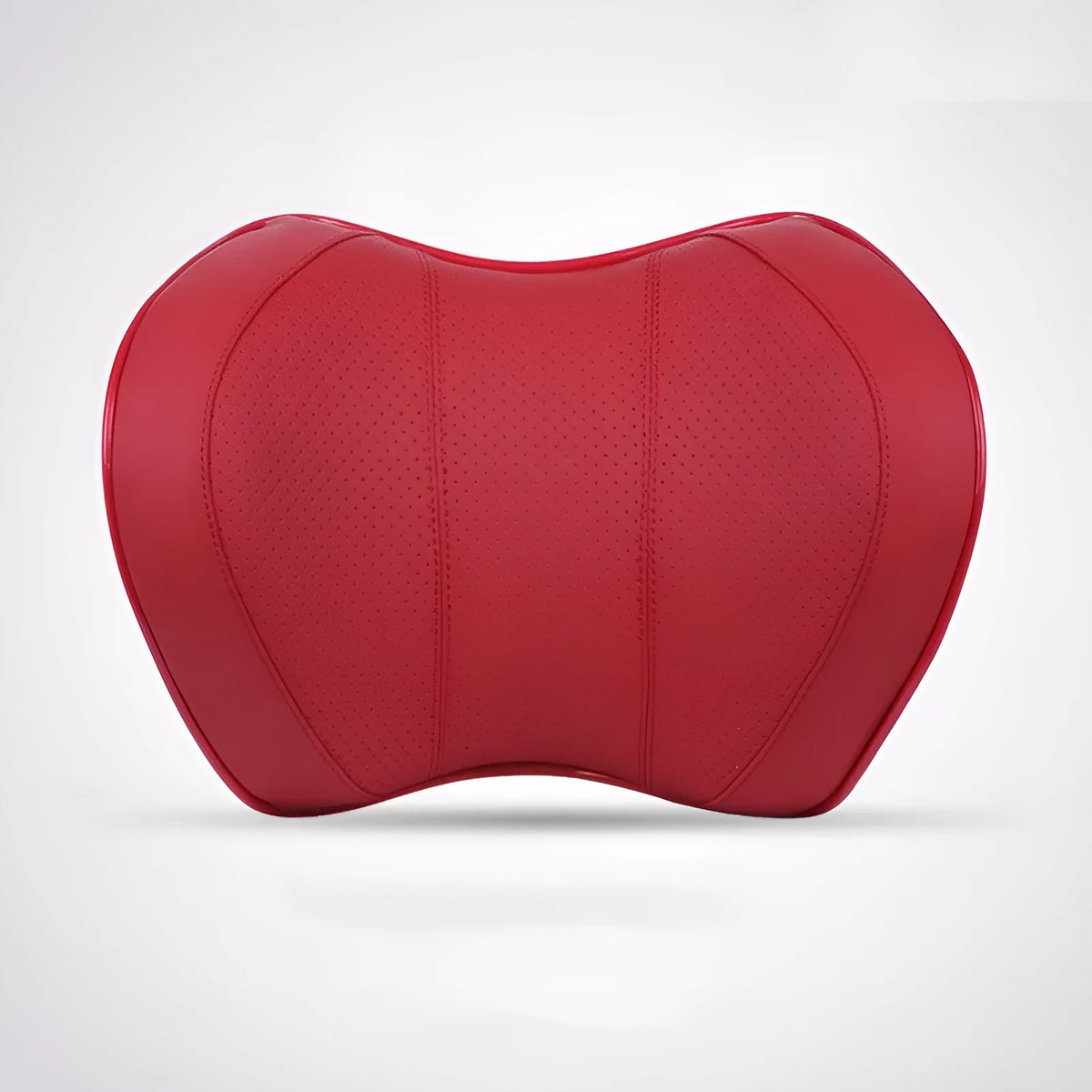 Car headrest with space memory cotton in black and red fabric cover