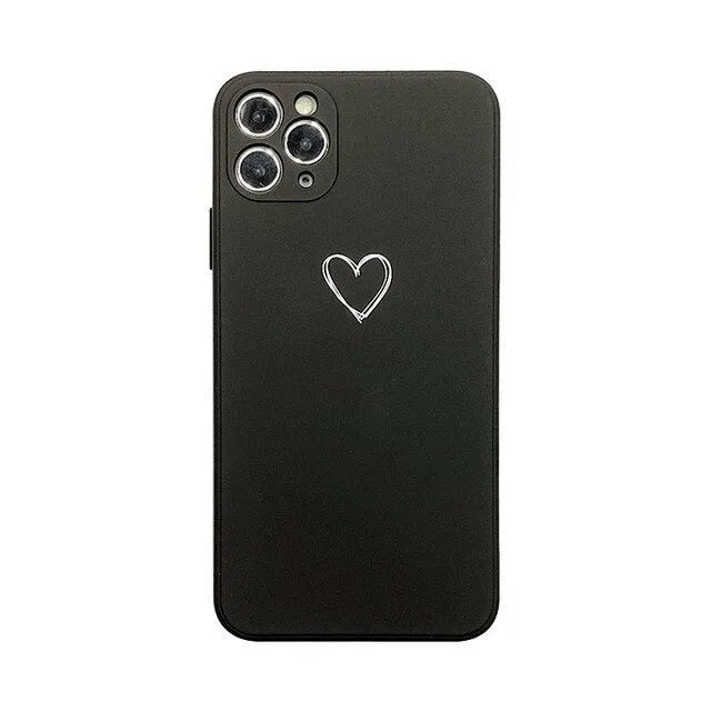 Silicone iPhone case in various colours showing back cover design for multiple models
