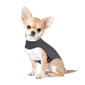 Heather Grey dog anxiety pressure vest and warm jacket in brocade cotton ponte de roma fabric.