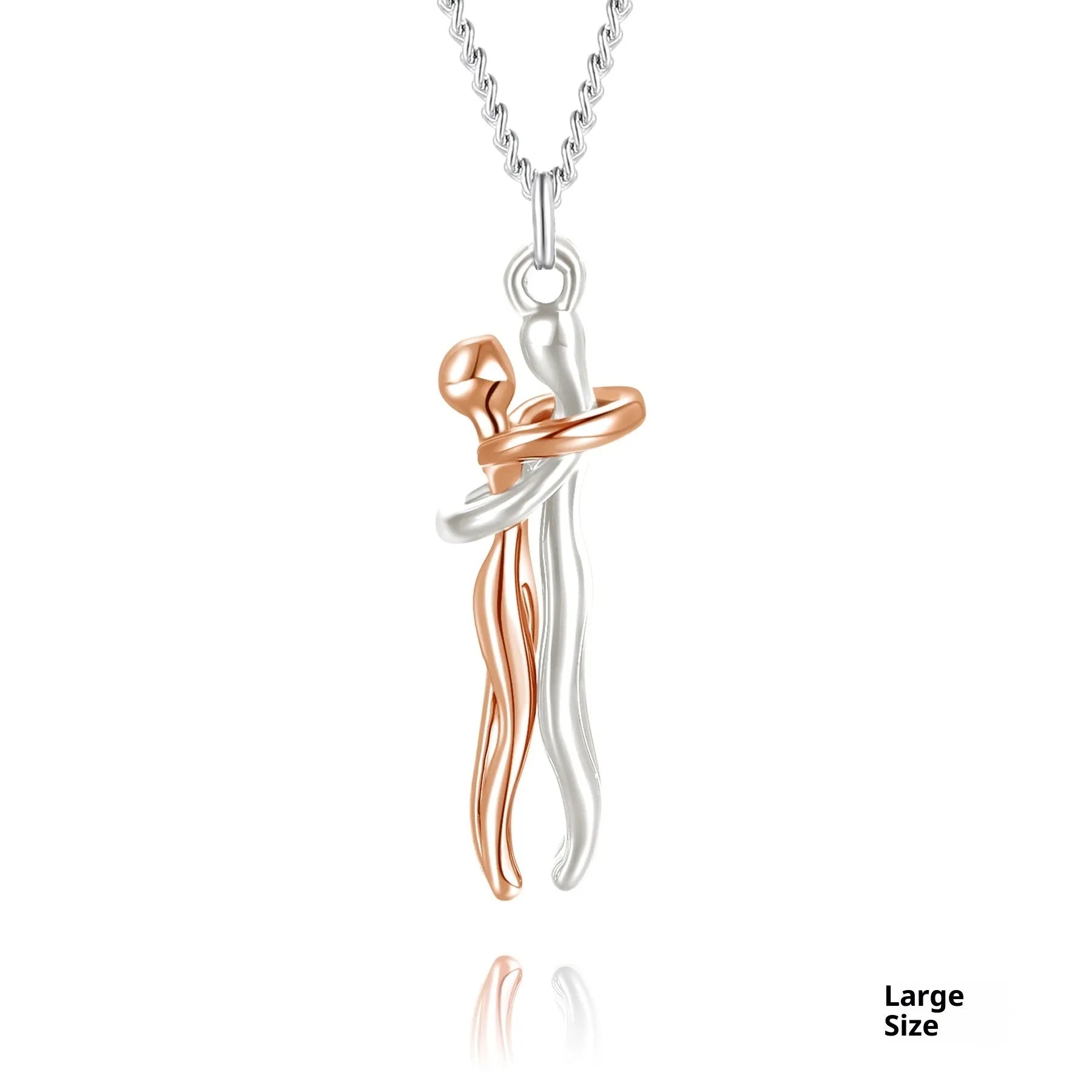 Copper collarbone pendant necklace with electroplated finish