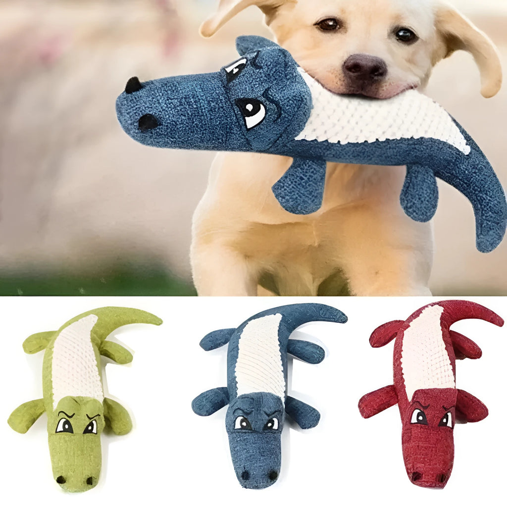 Corn grid textured pet plush toy with biting sound function in blue, green or red colours