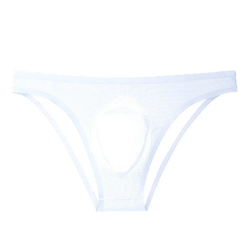 Ultra-thin Ice Silk low-waist seamless panties in black, white, grey, blue, purple, and orange colours