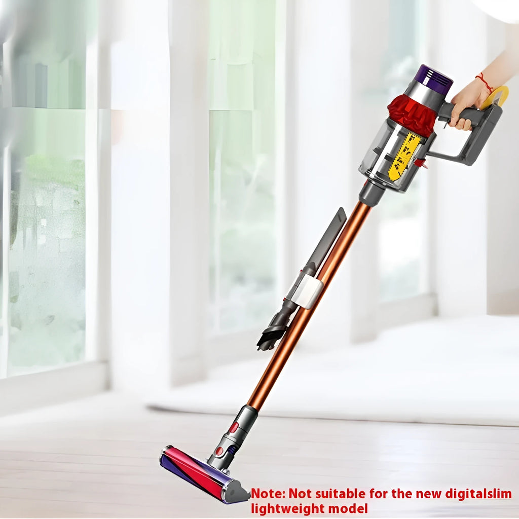 Transparent vacuum cleaner storage clip with suction mount for hair clip organisation