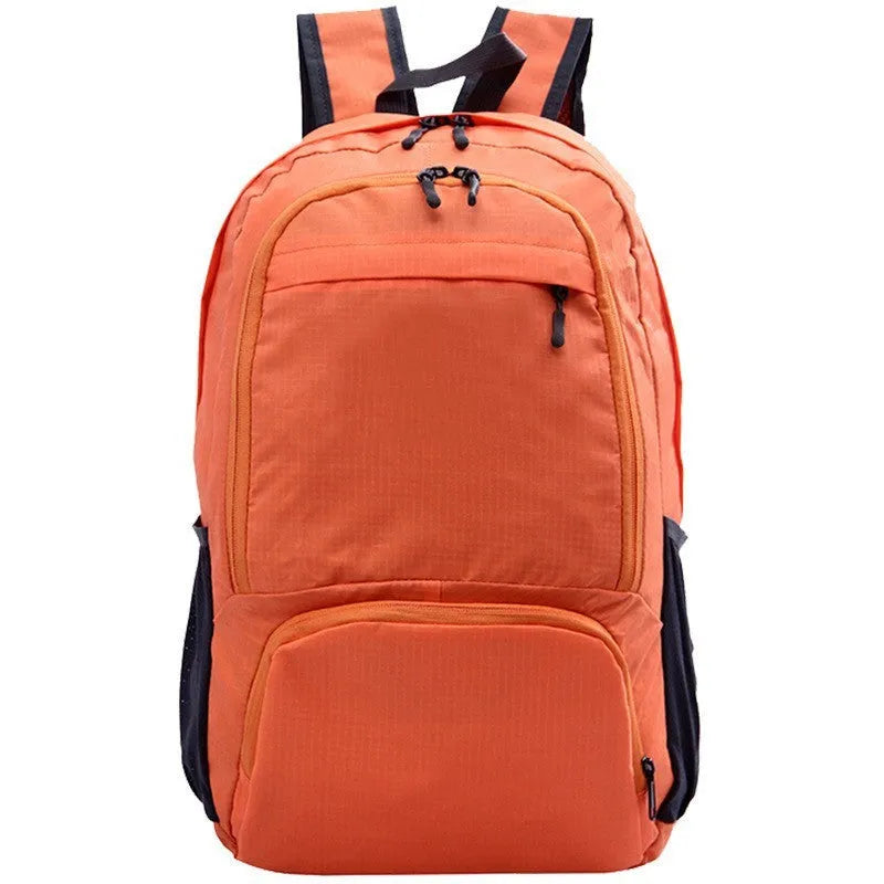 26-inch solid colour Oxford cloth backpack in casual style, shown in brick red.