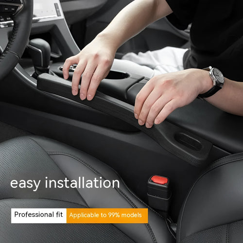 Two polyresin car seat gap sealing strips in chosen colour, showing integrated handle.