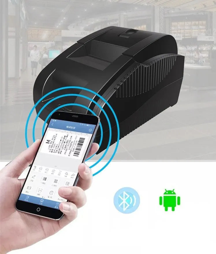 Bluetooth thermal printer for takeaway orders with USB interface and 58mm paper roll
