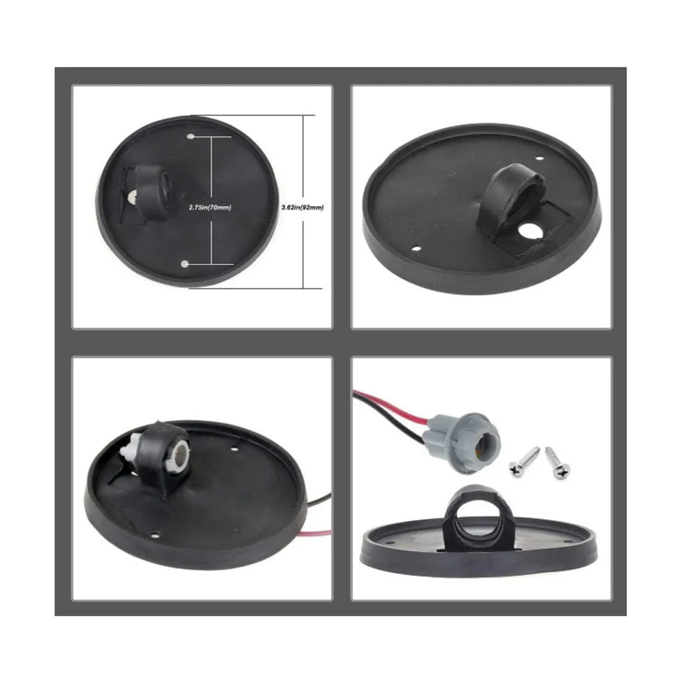 GR-series yellow LED roof cab light for commercial vehicles with 83mm mounting dimension