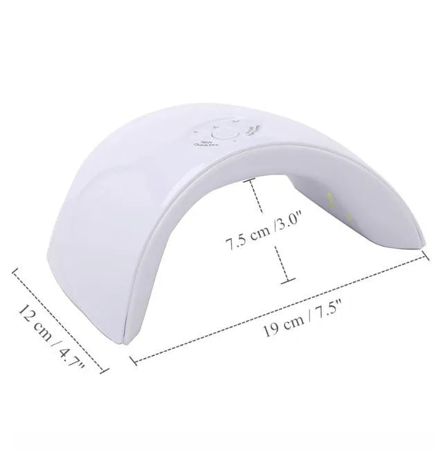 White 36W LED phototherapy nail lamp compact size for UV and LED gel curing