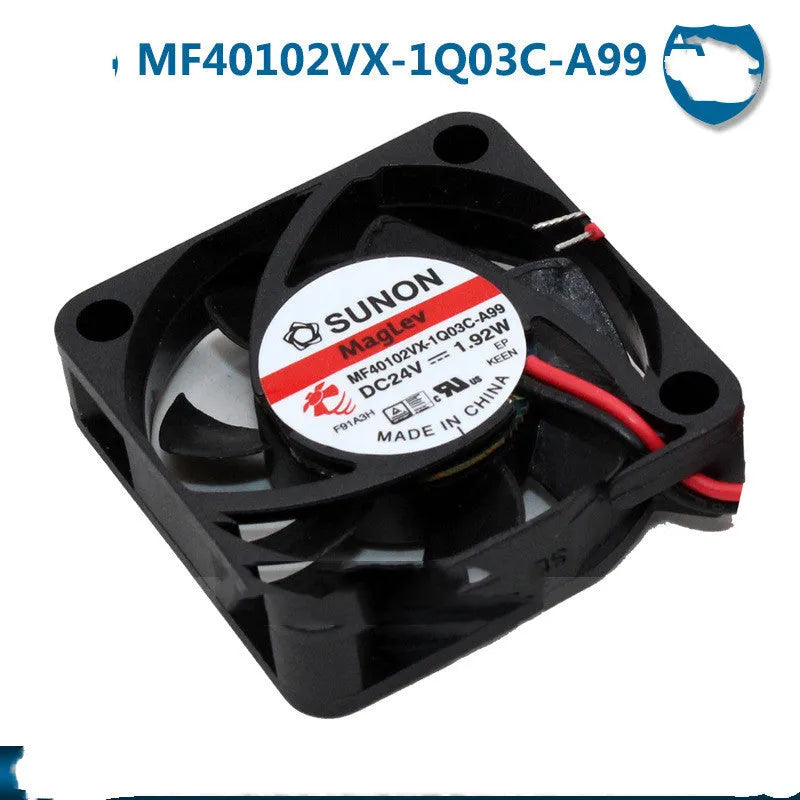 MF40102VX-1Q03C-A99 4 cm 24V DC axial cooling fan with high air volume, black frame Style A