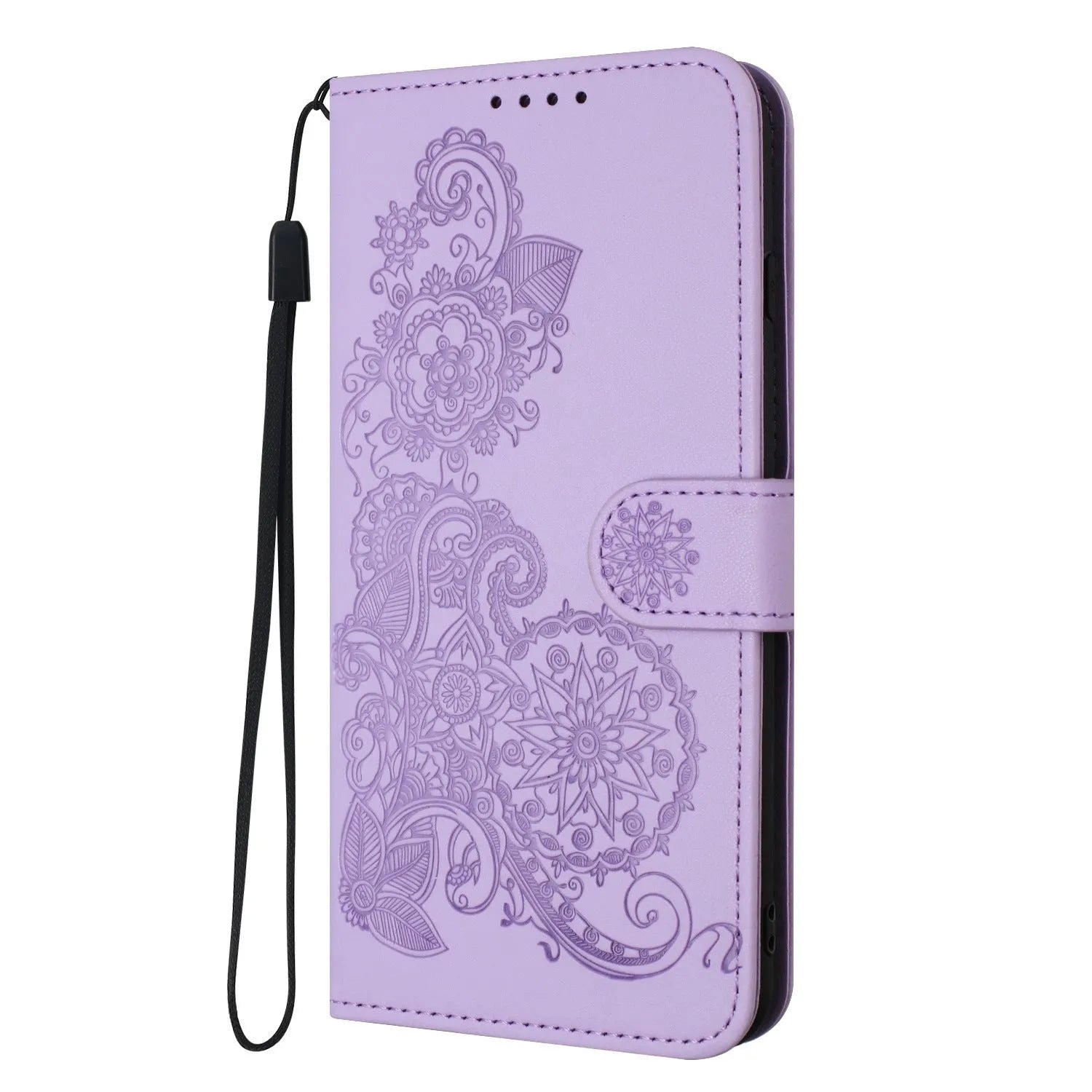 Datura Flowers Samsung Leather Flip Case