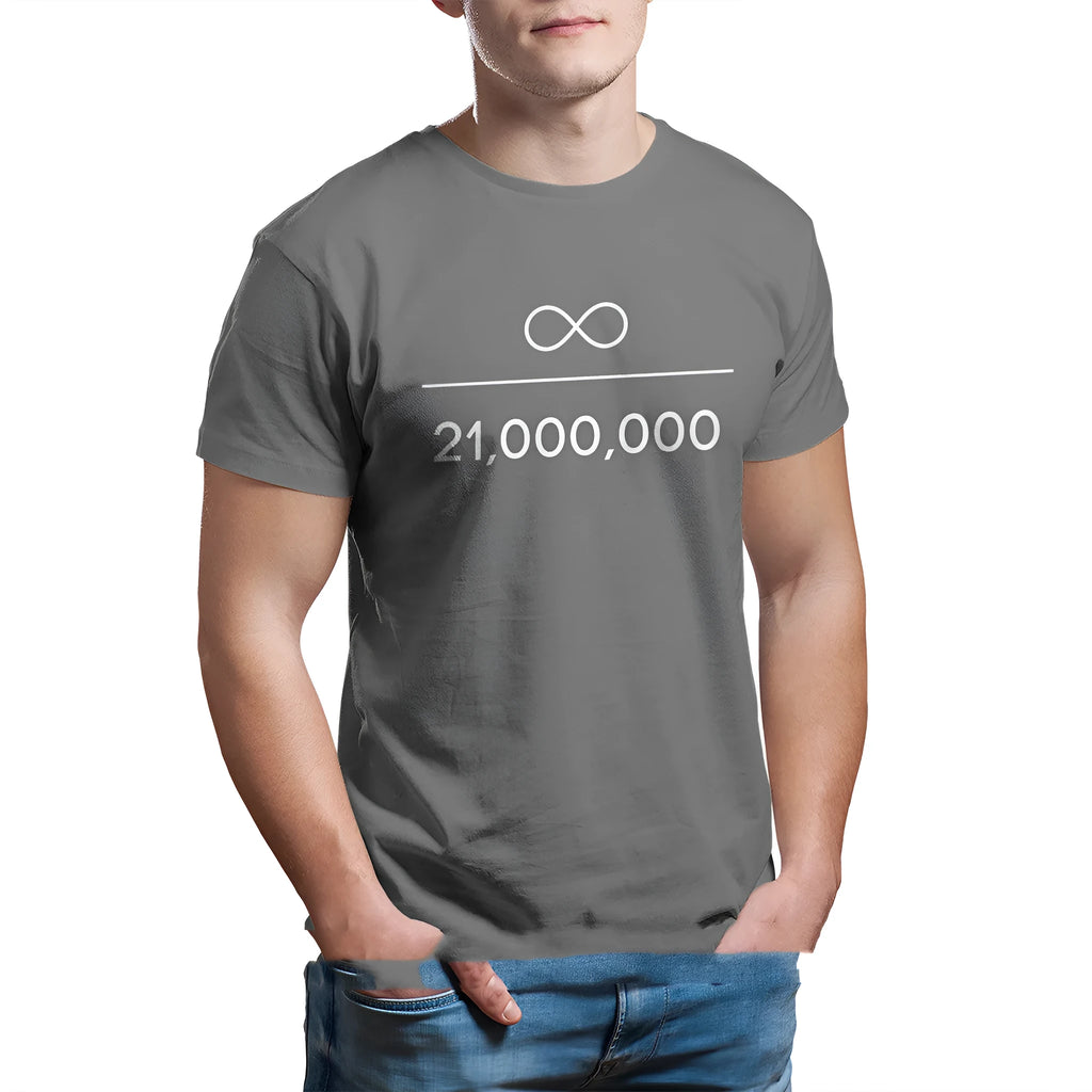 Infinity Divided By Million Bitcoin graphic long sleeve super slim t-shirt with high collar in black