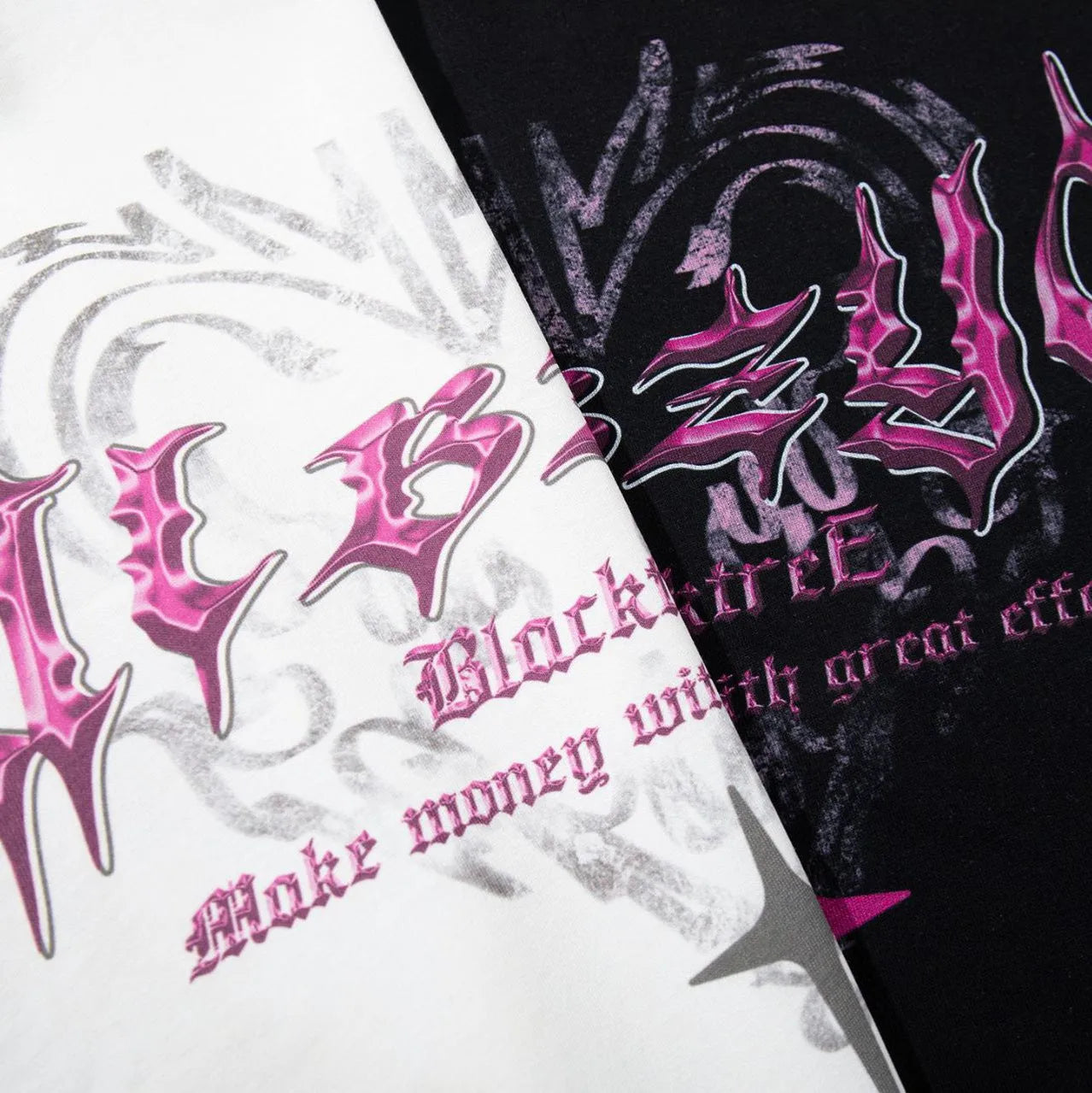 Men's cotton t-shirt with retro print design in loose fit style