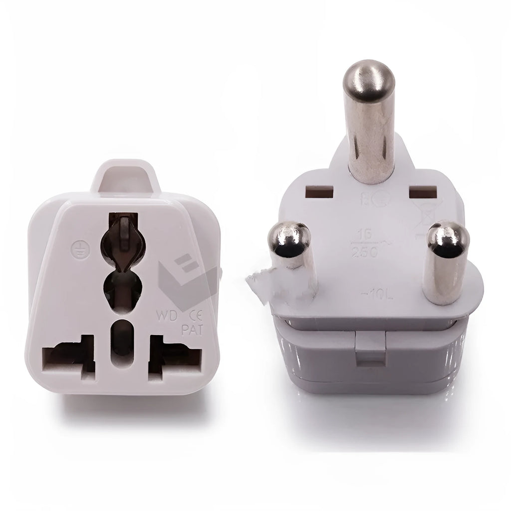 South Africa power converter socket 10A 250V CE certified in black ABS phosphor bronze for European and American plugs