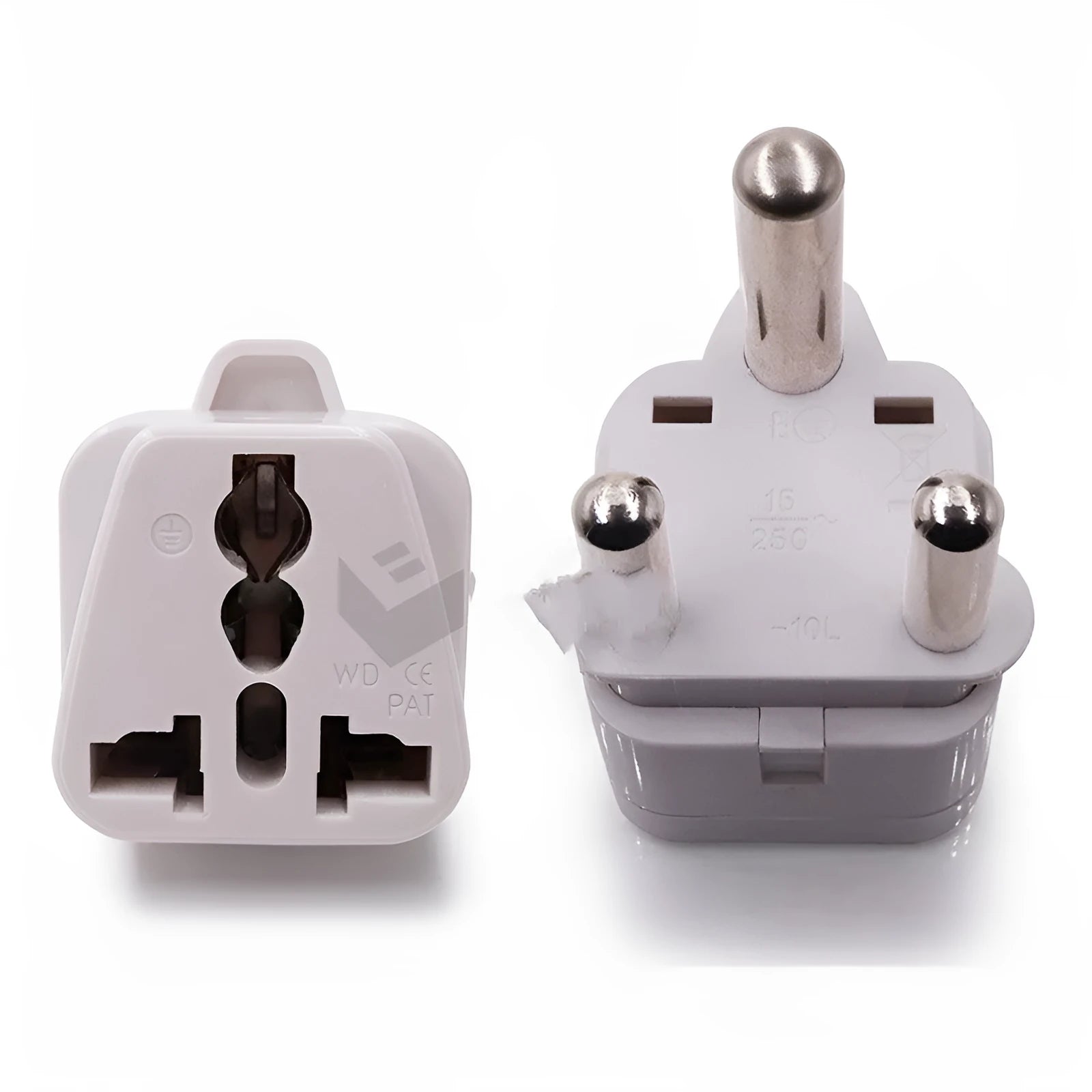 South Africa power converter socket 10A 250V CE certified in black ABS phosphor bronze for European and American plugs