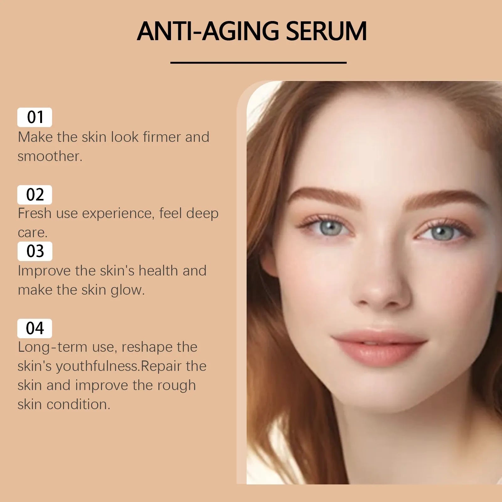 30ml bottle of clear anti-aging liquid serum with hyaluronic acid and bee venom