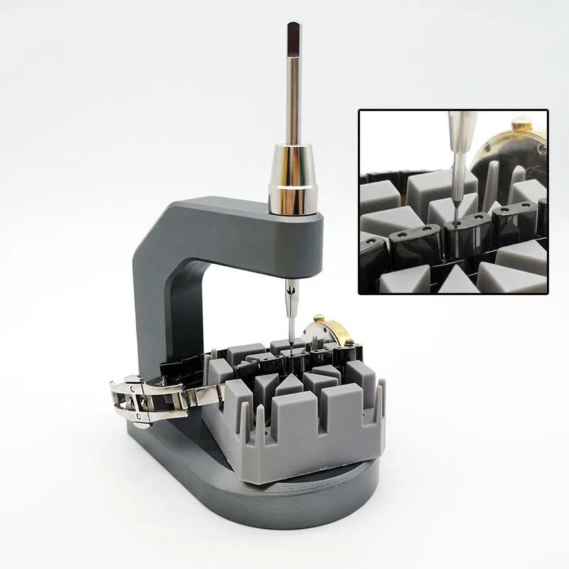 Silver tool steel press strap removal tool for watches and jewellery with 0.5-1.6mm blades.