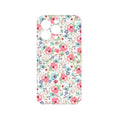 Flower glossy film two-in-one phone case for iPhone with floral oil painting pattern and black back cover