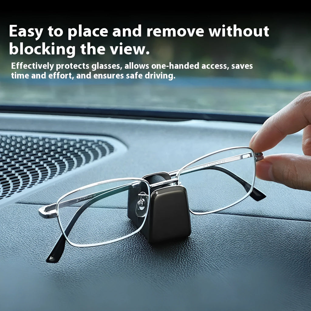 Car dashboard glasses clip nose pad holder in zinc alloy leather