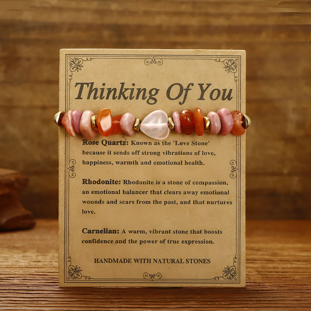 Handcrafted geometric stone bead bracelet for women showing eight style variations