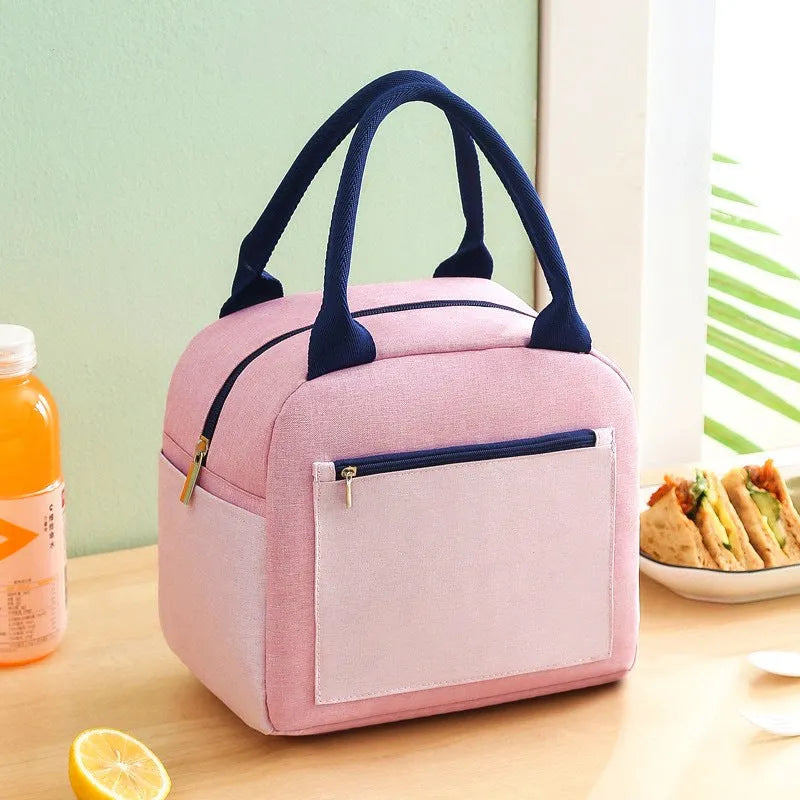 Aluminium foil lunch insulation bag in Oxford cloth with colour options for travel food transport