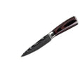7Cr17 stainless steel kitchen knife with laser Damascus pattern blade and coloured wood handle
