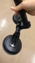 Black off-road car flagpole sucker mount with rubber disc for vehicle glass attachment