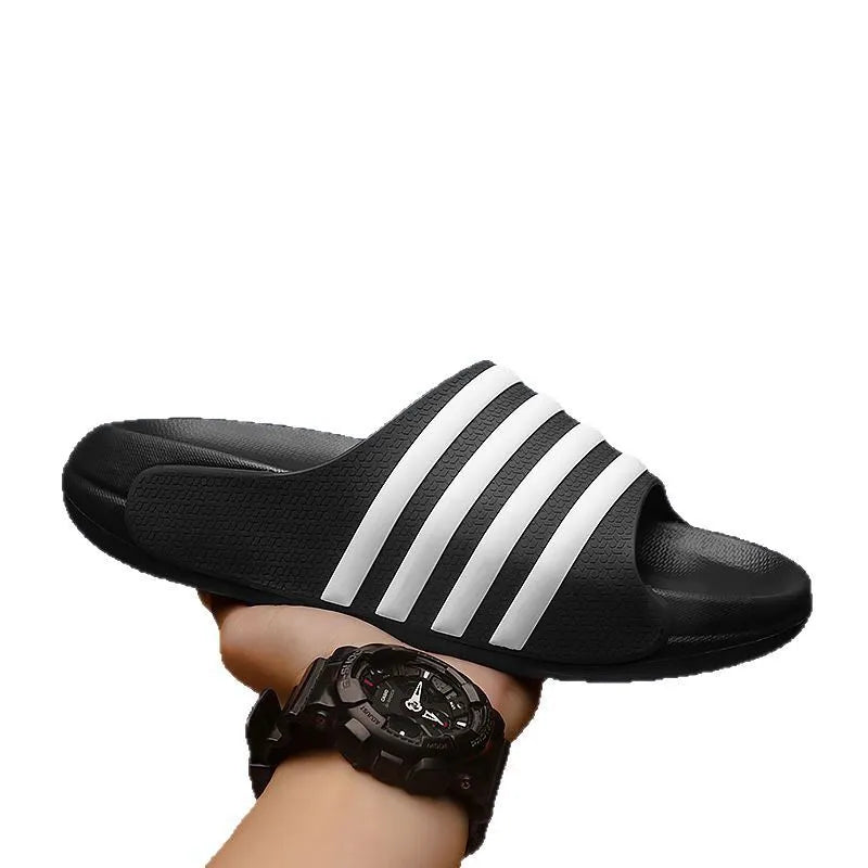 Unisex casual slipper with PVC upper and EVA sole in a leisure sports style, shown in beige colour.