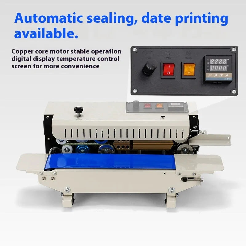 Mini handheld sealing machine with steel date stamp for sealing bags