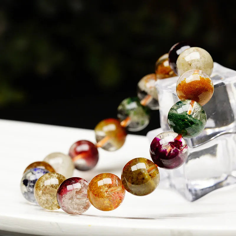 Crystal bracelet with colourful ghost cornucopia design measuring 10mm in circumference