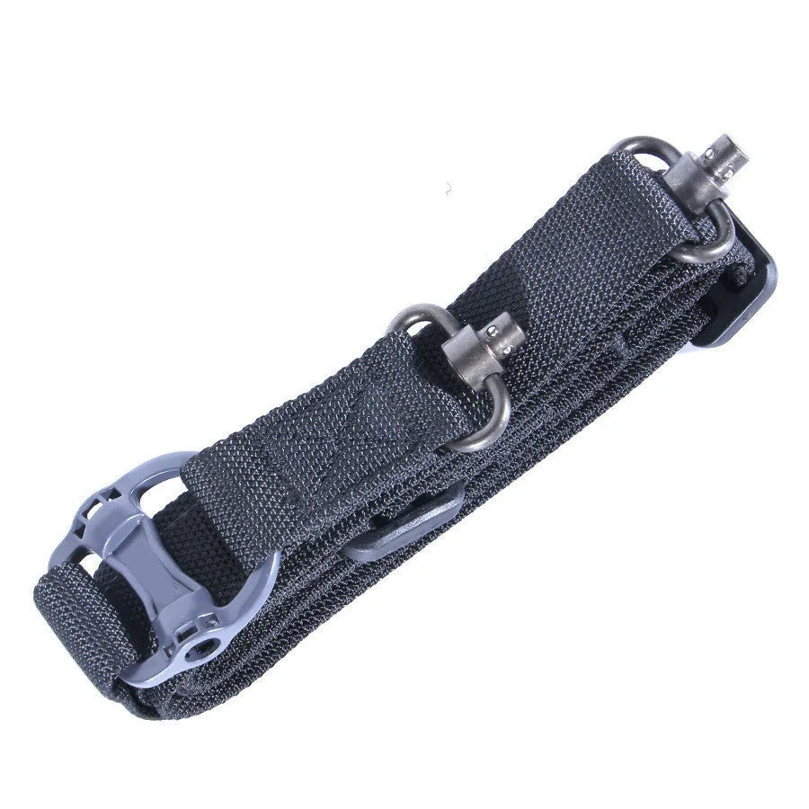 MS4 tactical nylon multifunctional strap rope in black, army green, or mud colour, showing 150 cm length.