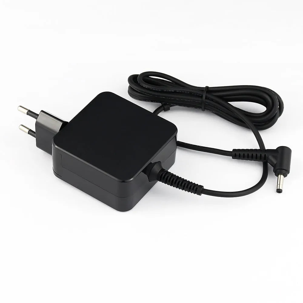 Black Hua 45W laptop charger adapter with EU and US plug compatibility