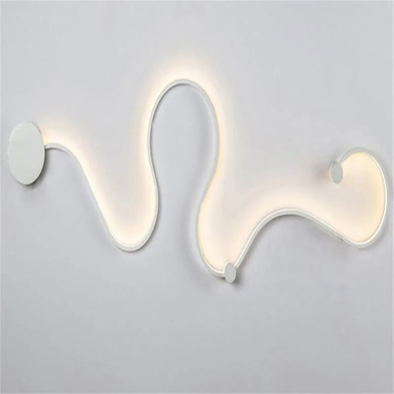 Modern LED wall lamp with aluminium shade in black finish, wall-mounted design for bedroom or corridor lighting