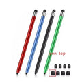 Two-in-one metal touch screen stylus pen for mobile phones and tablets in various colours.