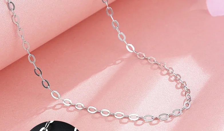 S925 sterling silver necklace with plated finish, available in multiple style options