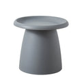 Mushroom-shaped small coffee table in gray, plastic, modern simple style for balcony or living room