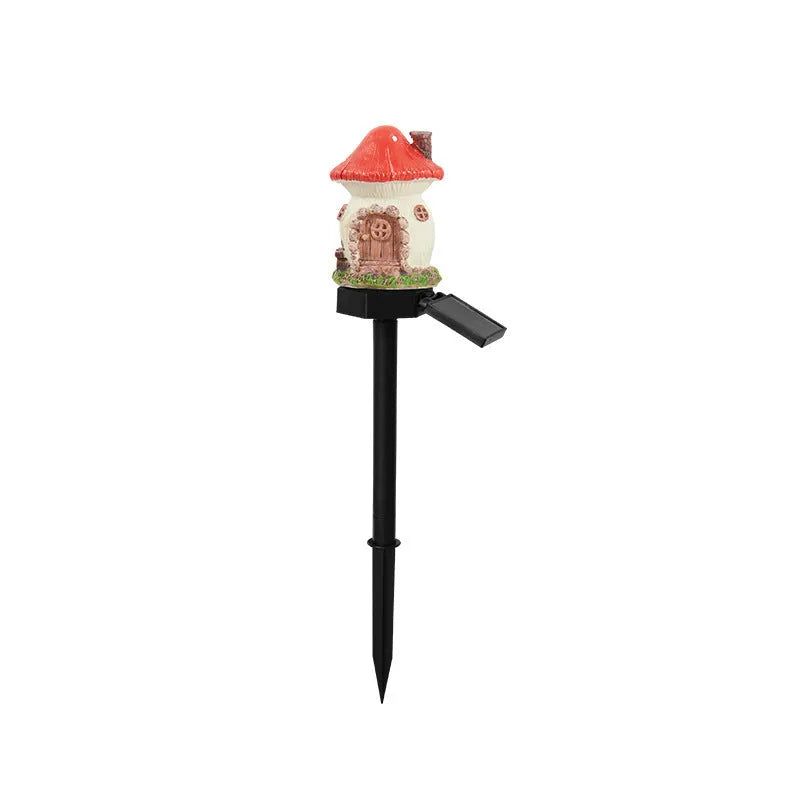 Outdoor waterproof flower-shaped solar LED light for garden resin houses with IP55 rating