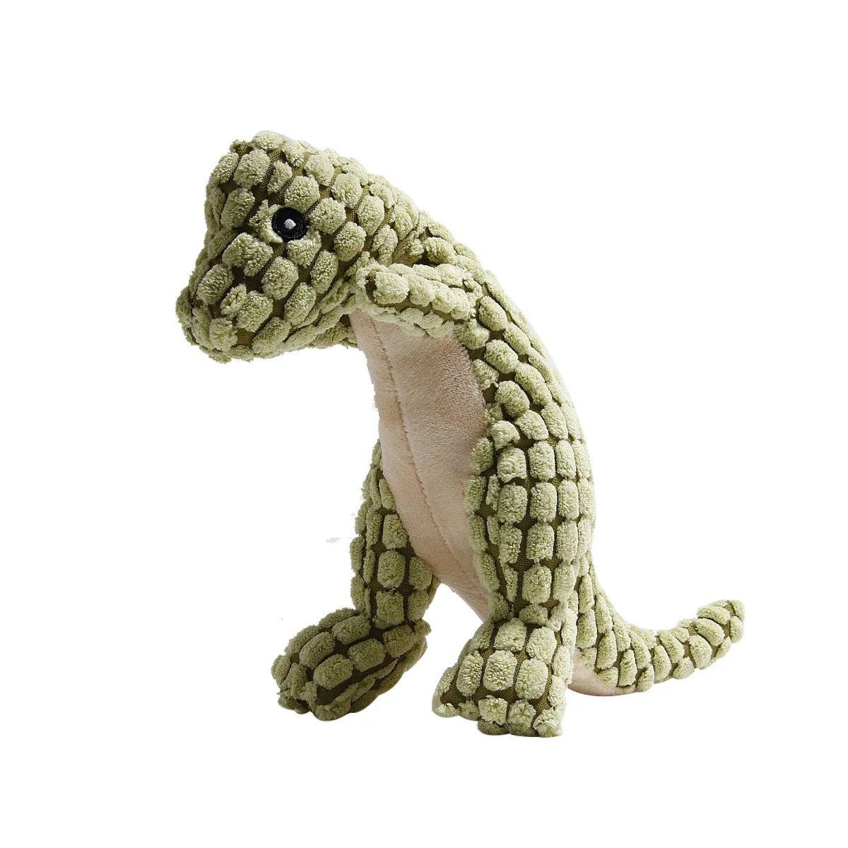 Grey rubber dog chew toy with squeaker measuring 35cm long for bite resistance